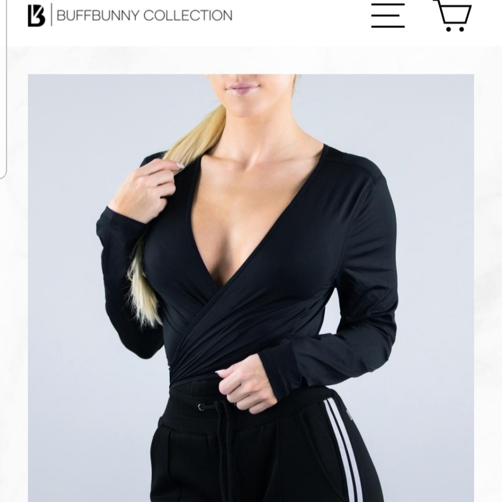 ISO Buffbunny Black Wrap Around Top